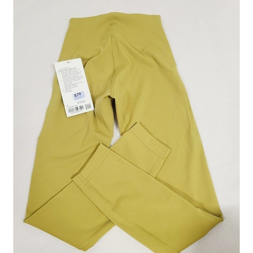 Lululemon Instill High-Rise Tight 25" Auric Gold size 0 - Picture 3 of 8